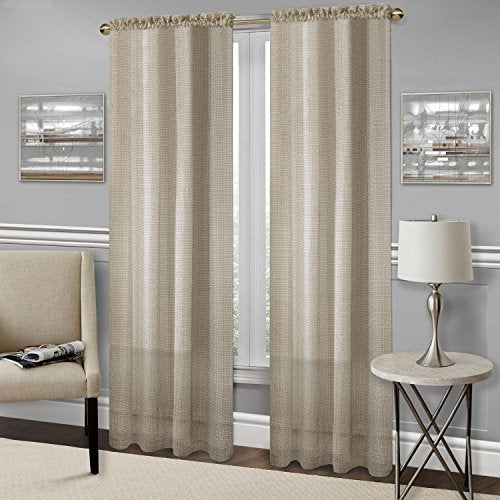 Ben&Jonah Collection Richmond Window Curtain Panel - 52x63 - Tan