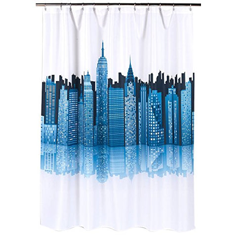 Park Avenue Deluxe Collection Park Avenue Deluxe Collection  inch Cityscape inch  Fabric Shower Curtain