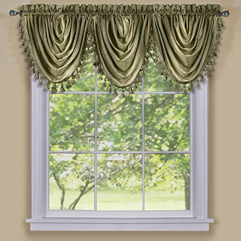 Park Avenue Collection Ombre Waterfall Valance - Sage