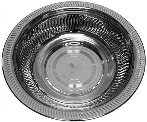 Ben and Jonah Wash Bowl Stainless Steel Ribbed Pattern-12 inch W X 3 inch H