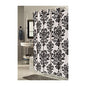 Park Avenue Deluxe Collection EZ-ON?  inch Beacon Hill inch  Polyester Shower Curtain in Black on White