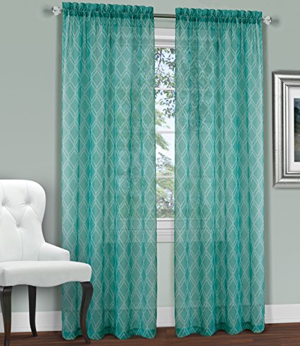 Ben&Jonah Collection Kent Window Curtain Panel - 52x84 - Teal
