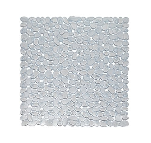 Park Avenue Deluxe Collection Park Avenue Deluxe Collection Stall Size inch Pebbles inch  Vinyl Bath Mat in clear