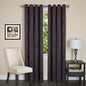 Lorraine Set of 2 Room Darkening Energy Efficient Blackout Curtain Panels (52 inch  x 84 inch ) with 8 Grommets - Chocolate