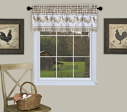 Ben&Jonah Collection Barnyard Window Curtain Valance - 58x14 - Taupe