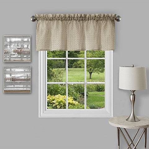 Ben&Jonah Collection Richmond Window Curtain Valance - 58 x 14 - Tan