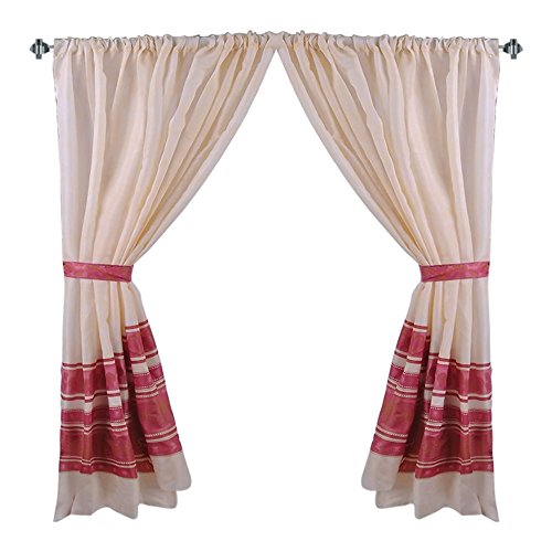 Park Avenue Deluxe Collection Park Avenue Deluxe Collection  inch Fleur inch  Fabric Window Curtain in Burgundy