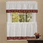 Ben&Jonah Collection Oakwood 58x36 Window Curtain Tier Pair - Burgundy
