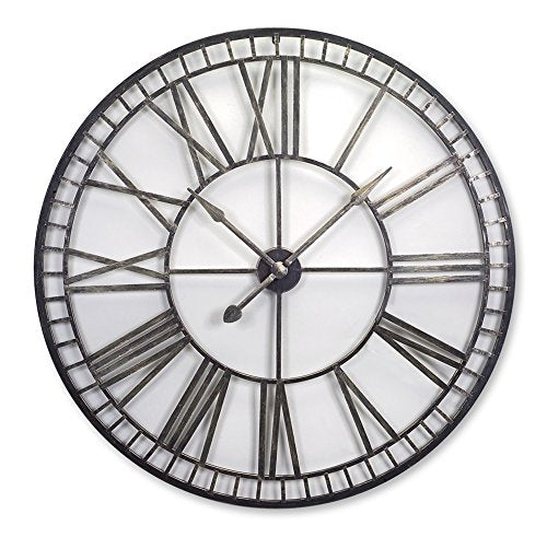 Garden of Eden Collection Oversized Metal Wall Clock 40 inch D