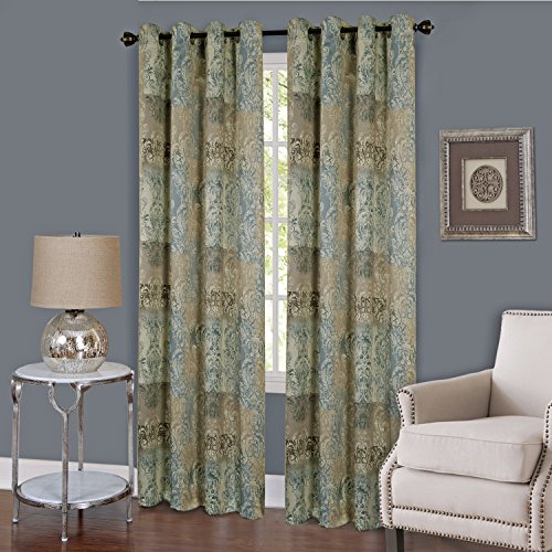 Ben&Jonah Collection Vogue Grommet Window Curtain Panel 50x84 - Blue