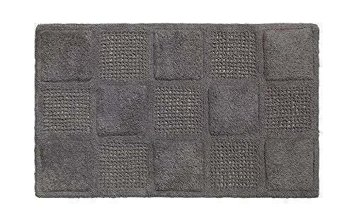 Park Avenue Deluxe Collection Park Avenue Deluxe Collection Waffle Weave 100% Cotton Bath Mat Pewter