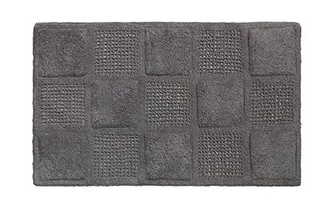 Park Avenue Deluxe Collection Park Avenue Deluxe Collection Waffle Weave 100% Cotton Bath Mat Pewter