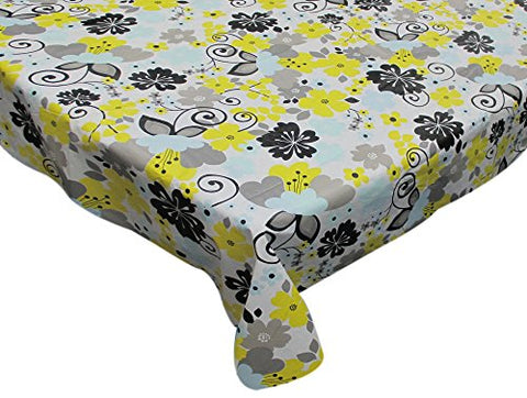 Park Avenue Deluxe Collection  inch Retro Garden inch  52 inch  x 90 inch  Vinyl Flannel Backed Tablecloth