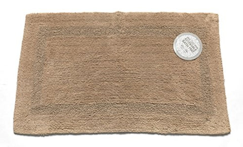 Royal Bath Collection Reversible Solid Color Large (21 inch  x 34 inch ) 100% Cotton Bath Mat (Linen)