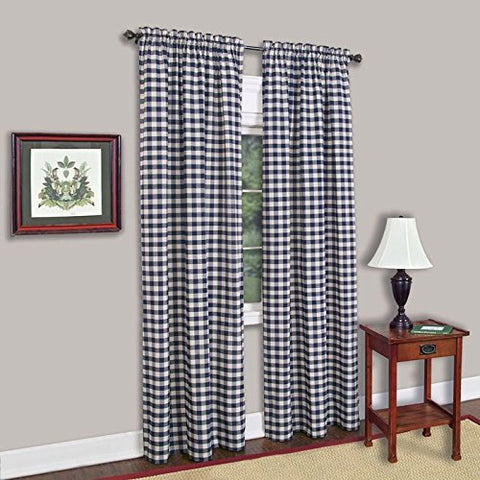 Park Avenue Collection Buffalo Check Panel - 42x63 - Navy