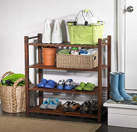 Hamptons Collection 4 Tier Outdoor Shoe Rack