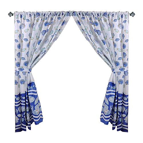 Park Avenue Deluxe Collection Park Avenue Deluxe Collection  inch South Beach inch  Fabric Window Curtain in Light Blue