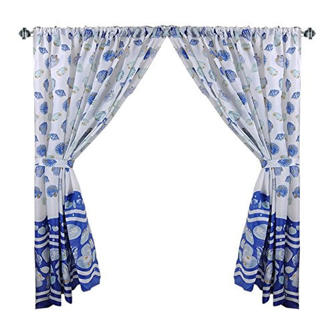 Park Avenue Deluxe Collection Park Avenue Deluxe Collection  inch South Beach inch  Fabric Window Curtain in Light Blue