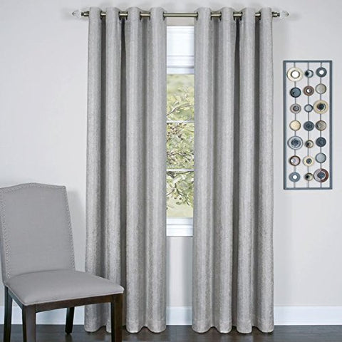 Park Avenue Collection Taylor - Lined Grommet Panel - 50x63 Silver