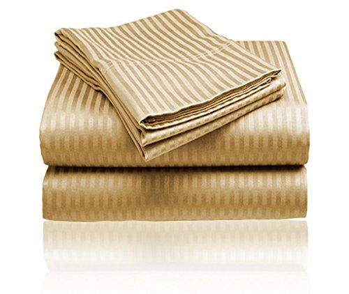 1800 Series Embossed Egyptian Striped Sheet Set