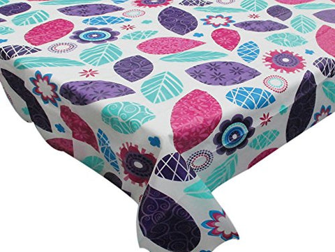 Park Avenue Deluxe Collection Park Avenue Deluxe Collection  inch Spring Passion inch  70 inch  Round Vinyl Flannel Backed Tablecloth