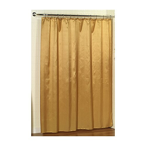 Park Avenue Deluxe Collection Park Avenue Deluxe Collection  inch Lauren inch  Dobby Fabric Shower Curtain in Gold