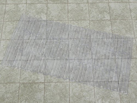 Royal Bath Non Slip Bamboo Style DEHP Free Vinyl Bath Mat (16 inch  x 32 inch ) - Clear