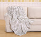 Traditional Elegance Queen Size Microplush Blanket (86 inch  x 86 inch ) -Beie Paisley