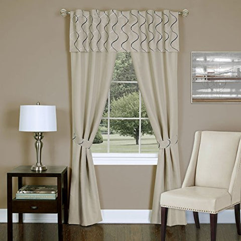 Park Avenue Collection Trellis - 5 Piece Set - 55x84 - Tan