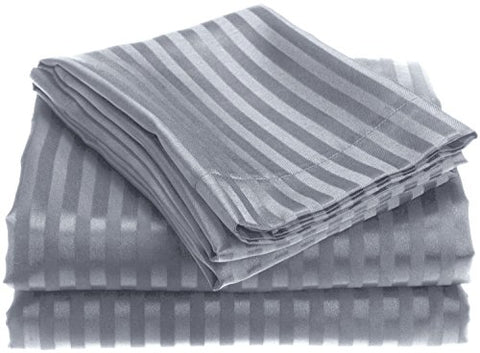 Ben&Jonah Designer Plush King 1800 Series Embossed Sheet Set - Grey