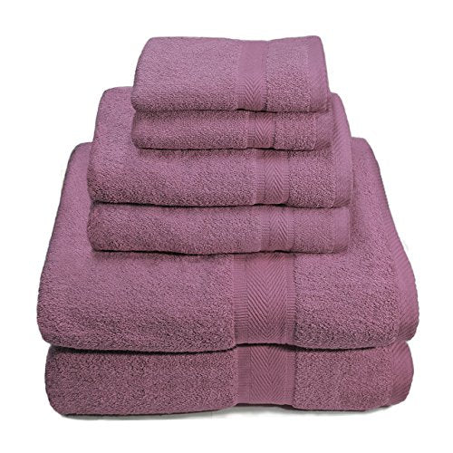 Premium Plush 100% Cotton 650 GSM 6 Piece Towel Set: 2 Bath Towels (30 inch  x 56 inch ) 2 Hand Towels (16 inch  x 30 inch ) and 2 Wash Cloths (14 inch  x 14)