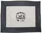 Ben and Jonah Challah Cover Vinyl-Faux Croc Skin Center With Grey Border