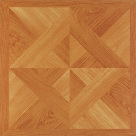Park Avenue Collection NEXUS Classic Light Oak Diamond Parquet 12 Inch x 12 Inch Self Adhesive Vinyl Floor Tile #202 - 20 Tiles