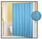 Royal Bath Waffle Weave Textured Fabric Shower Curtain with Metal Grommets (70 inch  x 72 inch ) - Light Blue