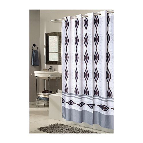 Park Avenue Deluxe Collection Park Avenue Deluxe Collection Extra Wide EZ-ON?  inch Harlequin inch  Polyester Shower Curtain