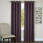 Ben&Jonah Collection Taylor - Lined Grommet Window Curtain Panel - 50x84 Aubergine