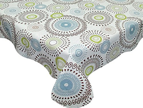 Park Avenue Deluxe Collection Park Avenue Deluxe Collection  inch Contemporary Whimsy inch  52 inch  x 90 inch  Vinyl Flannel Backed Tablecloth