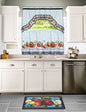 Ben&Jonah Collection Golden Delicious - Printed Tier & Swag Window Curtain Set - 57x24 - Ice Blue