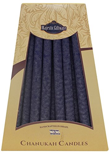 Lamp Lighters Ultimate Judaica Chanukah Candles - 45 Pack - Frost Blue - 6 inch 