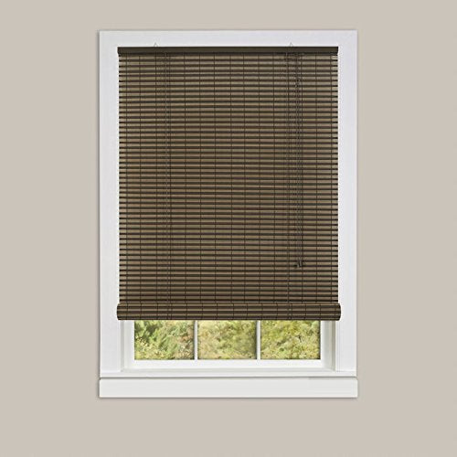 Park Avenue Collection Ashland Vinyl Roll-Up Blind 72x72 - Cocoa/Almond