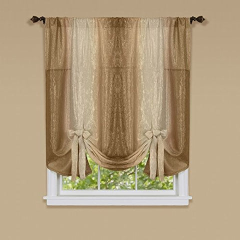 Park Avenue Collection Ombre Tie Up Shade 50x63 - Sandstone