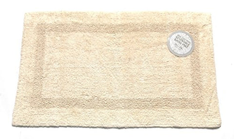 Royal Bath Collection Reversible Solid Color Large (21 inch  x 34 inch ) 100% Cotton Bath Mat (Ivory)