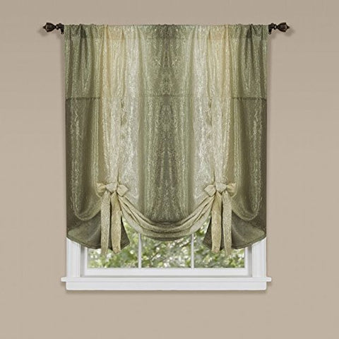 Park Avenue Collection Ombre Tie Up Shade 50x63 - Sage