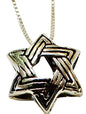 Silver Star Of David Necklace - Chain 18 inch  Pendant 1/2 inch  H 1/2 inch  W