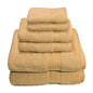 Ben&Jonah Designer Plush 6 Piece 100% Cotton Towel Set -Khaki