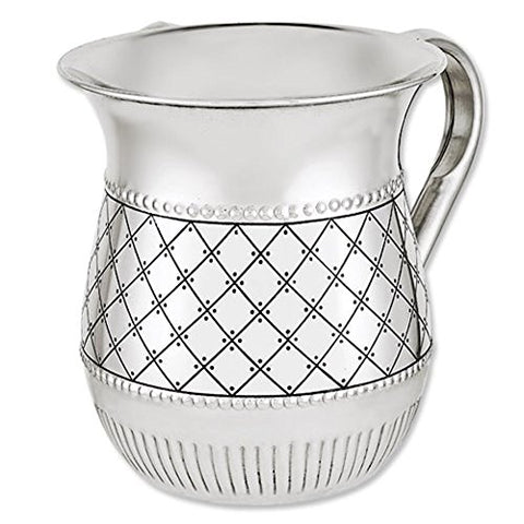 Ultimate Judaica Chain Link Designed Stainless Steel Wash Cup (Netilat Yadayim) 5 inch H