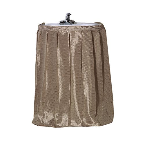 Park Avenue Deluxe Collection Park Avenue Deluxe Collection  inch Lauren inch  Diamond-Piqued 100% Polyester Sink Drape in Linen