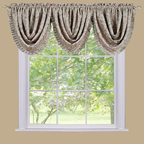 Park Avenue Collection Sutton Waterfall Valance - Tan