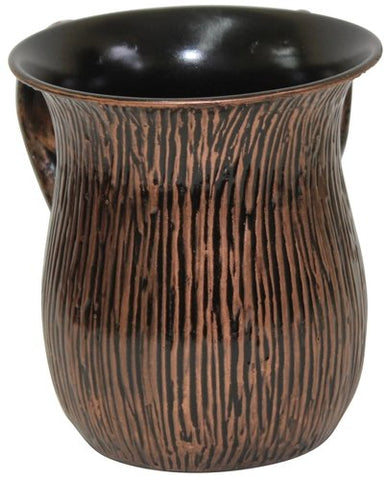Ultimate Judaica Wash Cup Stainless Steel Copper/Black 5.5 inch H