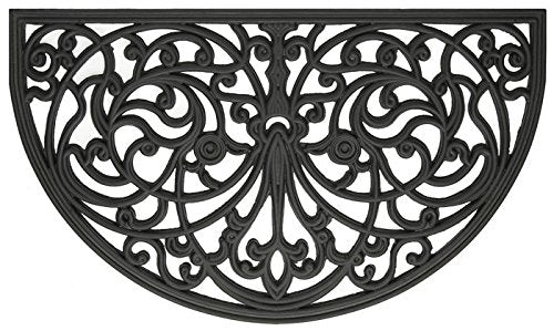 Park Avenue Collection Wrought Iron Rubber Mat Ironworks - 18x30